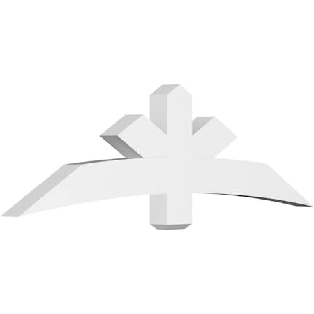 Ekena Millwork Alberta Architectural Grade PVC Gable Bracket, 72"W x 21"H x 4"D x 6"F, 7/12 Pitch GBP072X21X0406ALB00